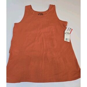 Women's Wrangler Riggs Workwear Tank Top Large Brown Zipper Pockets NEW